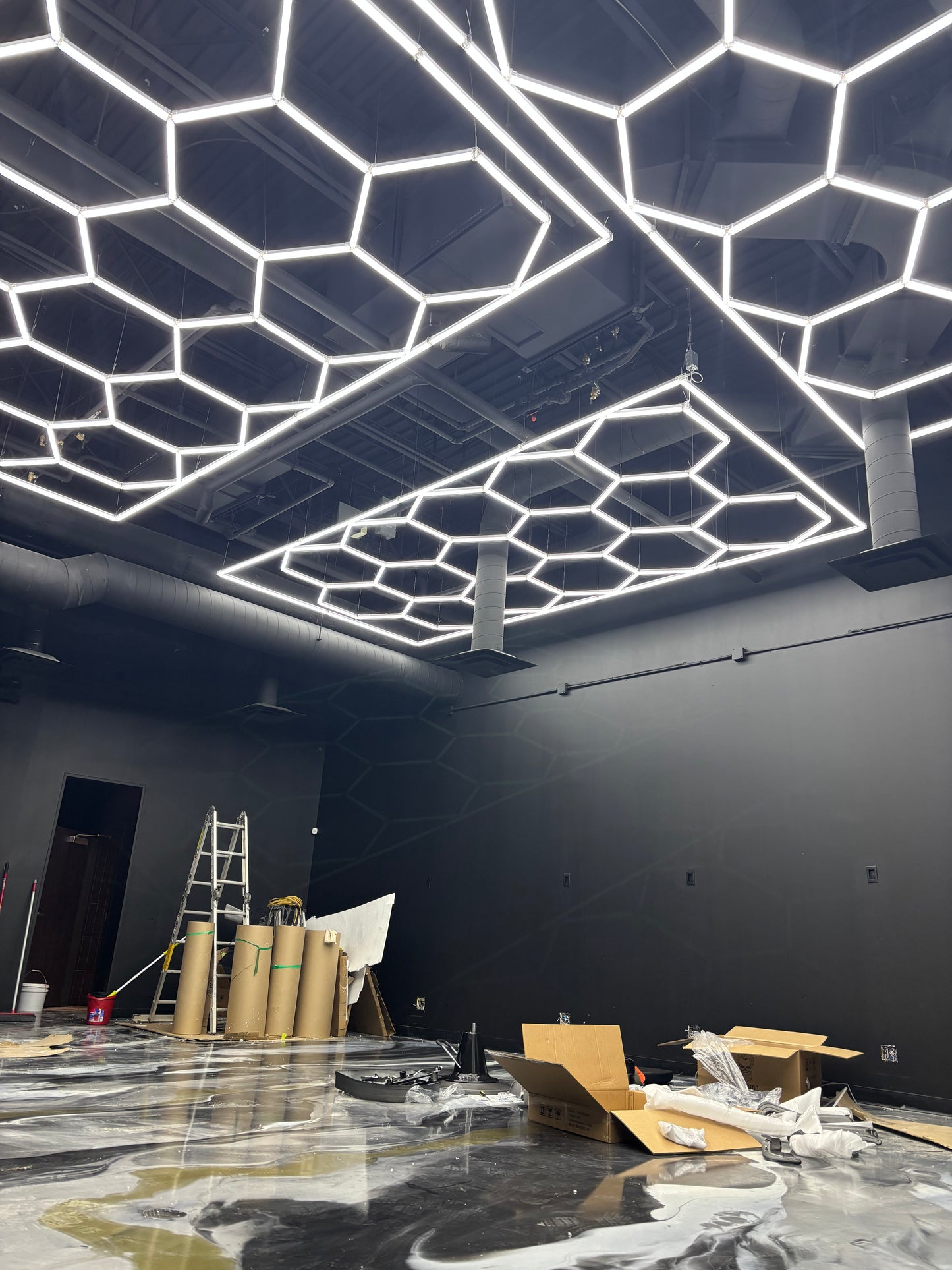 Dimmable Hexagon LED Lighting 16'x8'